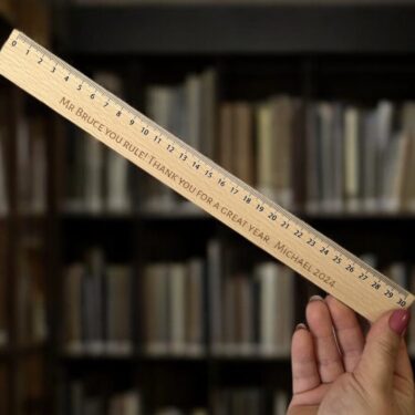 personalised teacher gift, engraved ruler