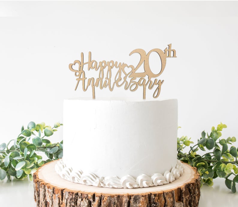 20th Wedding Anniversary Cake Topper Birthday Party Decoration 10 30 40 50  60 | eBay