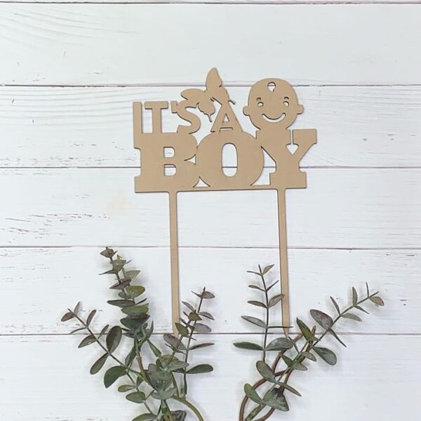 it's a boy cake topper