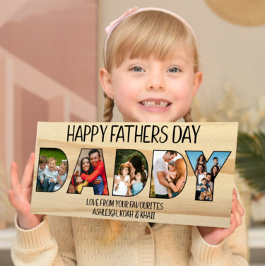 daddy photo block, fathers day gift