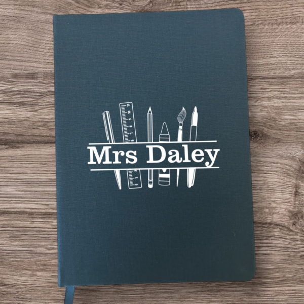 personalised diary, personalised teacher gift