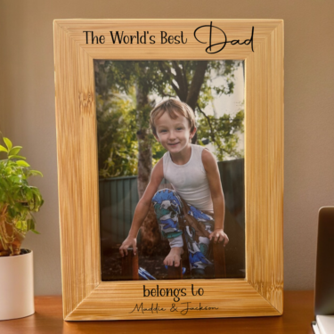 personalised photo frame. fathers day gift